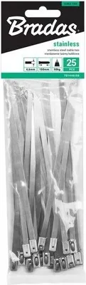 Produktbild von Bradas TS1446200, Grau, 1 Kopf/Köpfe, CE, PAHs, 200 mm, 4,6 mm, 25 Stück(e)