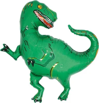 Image de Dinosaure T-Rex Vert - Ballon en plastique - 100 cm
