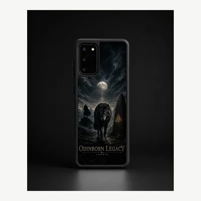 Productafbeelding van Samsung S20 Plus hoesje, telefoonhoesje, beschermhoesje, case met Odin Vikingenmotief – LUNØIR ©