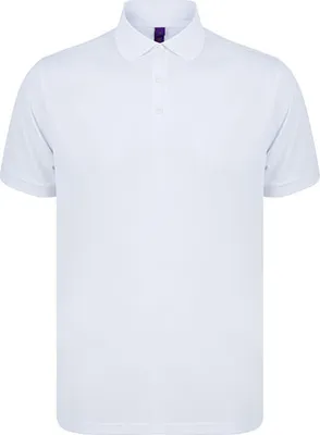 Produktbild von Henbury H465 | Recycled Polyester Polo Shirt - Farbe: White - Größe: XS