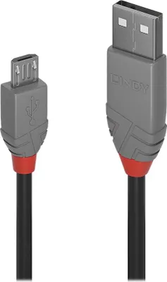 Produktbild von LINDY USB 2.0 Kabel Typ A/Micro-B Anthra Line M/M 0.2m