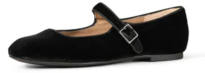Produktbild von A. Essentials Damen Mary-Jane-Ballerinas, Schwarz Samt, 43 EU