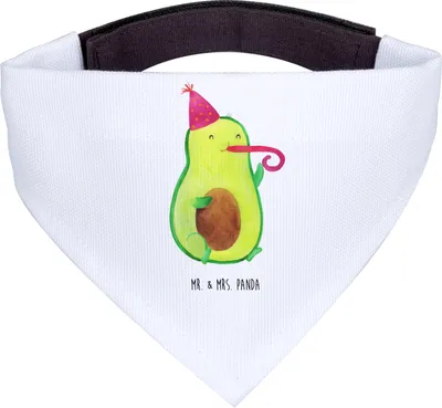 Produktbild von Mr. & Mrs. Panda Halstuch Hund Avocado Feier - Weiß - Geschenk, Hundehalstuch, Hunde-Bandana, Gute Laune, Dreieckstuch, Für Hunde, Fete, Bandana, Party, Geburtstag