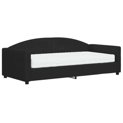 Immagine prodotto di vidaXL Divano letto con materasso Nero 90x190 cm Tessuto