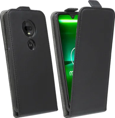 Obrázek produktu pro cofi1453® Flipové pouzdro kompatibilní s mobilním telefonem MOTOROLA MOTO G7 Vertikální skládací ochranný kryt Flip Cover Black