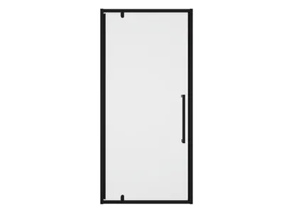 Produktbild von Metall-Drehduschtür in Mattschwarz im Industriestil - 90 × 195 cm - TAMRI