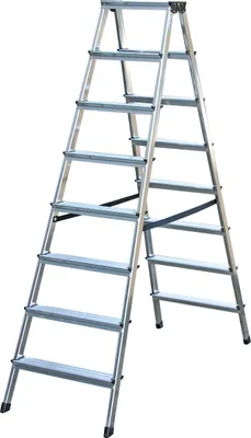 Produktbild von KRAUSE Stehleiter MONTO Dopplo alu 2x 8 Stufen, H: 187,0 cm