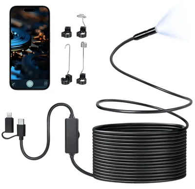 Zdjęcie produktu dla Endoskop do smartfona z kamerą 1920p i wodoszczelnością IP67