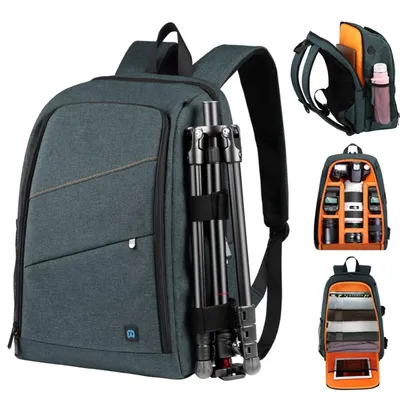 Produktbild von Wasserdichter Kamerarucksack DSLR 15,6 Zoll – Multifunktionaler Fotorucksack grau | Für Reisen Outdoor Fotografie