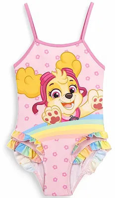 Produktbild von Badeanzug PAW Patrol Skye mit Rüschendetails & Glitzer Rosa 98 cm