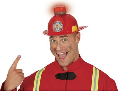 Produktbild von Feuerwehr Karneval Partyhelm Fasching Kostüm Accessoire Rot Einsatz Lustig, Farbe: Rot
