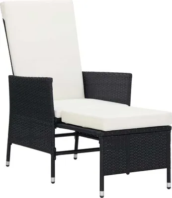 Zdjęcie produktu dla VidaXL 310228, Taras, Obite siedzisko, Poliester, Technorattan, Stal, Kremowy, Biały, 620 mm, 1310 mm