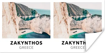 Produktbild von MuchoWow® Poster Griechenland - Berge - Meer 160x80 cm - Foto Poster