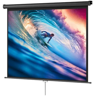 Zdjęcie produktu dla Ekran projekcyjny HOMCOM 171 x 128 cm, 84 cale, proporcje 4:3, HD 4K