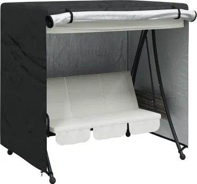 Immagine prodotto di vidaXL Copertura per dondolo hollywoodiano, nero, 175 x 125 x 180 cm