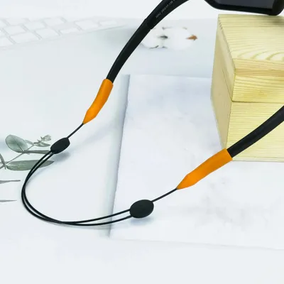 Produktbild von 5er-Set Verstellbares rutschfestes Brillenband - Brillenhalter - 40 cm - Metall - Uni - Orange