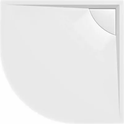 Produktbild von Polysan LUSSA Gussmarmor-Duschwanne mit Ablaufdeckel, Viertelkreis 90x90cm, R550