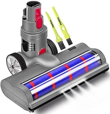 Productafbeelding van PromoHome® Elektrische turboborstel voor stofzuigers – zachte borstels geschikt voor parket, tegels, marmer, met LED-verlichting en 180° draaibaar