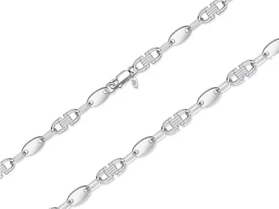Produktbild von SILBERKETTEN STORE Plattenkette (Steigbügelkette) 8,5mm - 925 Silber, Länge wählbar - 85cm