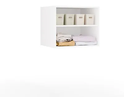 Produktbild von Aufsatz 60 OPENO WEISS Modulares Kleiderschrankregal 60 cm für das Schlafzimmer