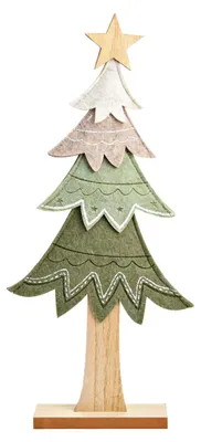 Produktbild von Grüne Tannenbaum Dekofigur, Kunstfelloptik, in 20x43x5 cm