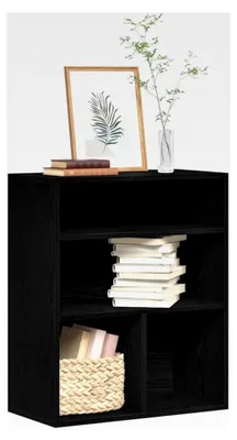 Produktbild von Bücherschrank, Schwarz, 60 x 30 x 71,5 cm, Holzwerkstoff