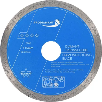 Obrázok produktu pre PRODIAMANT Diamantový rezací kotúč 115 mm dlaždice, jemný porcelán Premium Rondo F702
