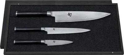 Produktbild von KAI DMS-300 'Shun Classic' Officemesser, Allzweckmesser & Kochmesser, schwarz/silber, 3-teilig (1 Set)