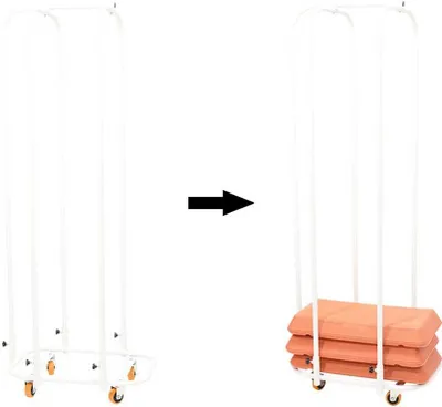 Obrázek produktu pro Stojan Softee pro mini stupínky bílý 190 x 46,5 x 72 cm