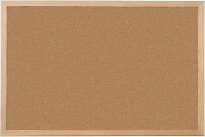 Immagine prodotto di Q-Connect® KF03567 Bacheca in sughero 90 x 60 cm marrone con cornice in legno