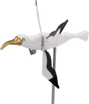 Immagine prodotto di Mulino a vento decorativo per il giardino - 60 cm - Metallo - Bianco