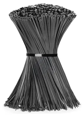 Produktbild von Qost Kabelbinder 275 x 4,35 mm Schwarz – 100 Stück – starke Nylon Kabelbinder für Kabelmanagement, Haushalt, Werkstatt und Industrie