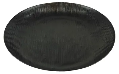 Imagen del producto de Bandeja decorativa - Aluminio, redonda, negra, 30 cm