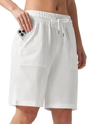 Damen Shorts aus Leinen - Kurze Hose, Hohe Taille, Bequem