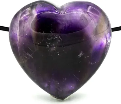Immagine prodotto di Ciondolo A Forma Di Cuore Ametista Forata --confezione Da 5 Pz - 2,0 Cm