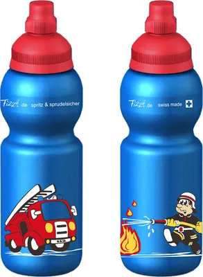 Produktbild von FIZZII Trinkflasche Plastik 330ml Feuerwehr (Swiss made) Auslaufsicher