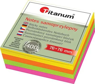 Obrázek produktu pro Samolepicí kostka NEON 76x76 mm Titanum