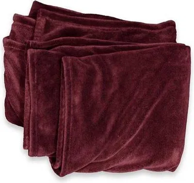 Image de Unyqoos® Couverture en polaire Enzo – Plaid en polyester, 130 x 180 cm, couleur Grenade
