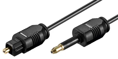 Produktbild von Goobay 51225 Optyczny cyfrowy kabel połączeniowy audio Toslink, 2 m - wtyczka mini Toslink 3,5 mm > wtyczka Toslink, ø 2,2 mm