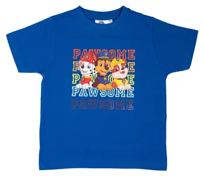 Produktbild von Paw Patrol T-Shirt für Jungen – Pawsome Oberteil Kinder Shirt kurzärmlig Blau 122-128