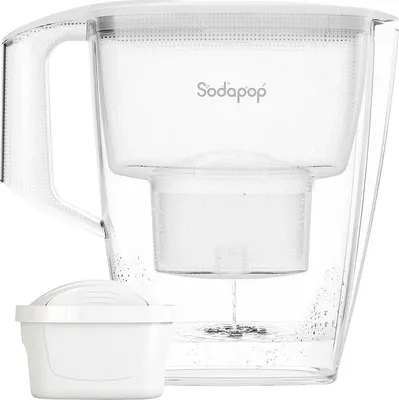 Produktbild von SODAPOP Wasserfilterkanne Selina, 1,5 Liter, weiß, inkl. 10 Filterkartuschen