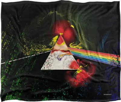 Immagine prodotto di Pink Floyd - Coperta "Dark Side Of The Moon", setosa, supermorbida TV23525 (Taglia unica) (Nero/Colore)