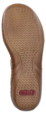 Produktbild von Rieker Damen Pantolette mit Klettverschluss und T-Riemen 60885, Größe:40 EU, Farbe:Grün