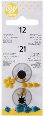 Produktbild von Wilton Spritztüllen Set #12 und #21, Edelstahl, 2 Stück