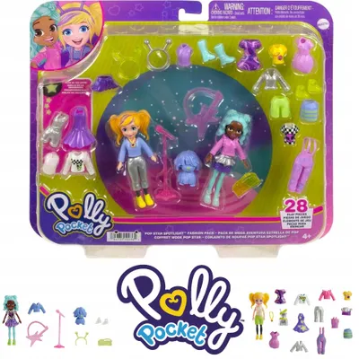 Produktbild von Mattel Polly Pocket Großes Mode-Set mit 2 Puppen und Zubehör