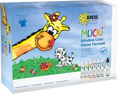 Produktbild von KREUL Window Color Pen "MUCKI" 7er Set auf Wasserbasis