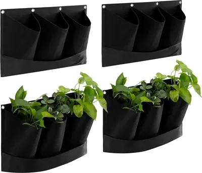 Produktbild von Pflanzenhänger-Set für 12 Pflanzen - Hängeblumentopf - Innen und Außen - 4 x Hängeblumentopf