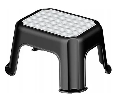 Image de Tabouret PASO, couleur:noir avec aspect métallique