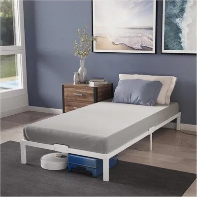Productafbeelding van Metaal Bedframe 90 x 200 voor Eenpersoonsbed met Hoogte 35 cm en Opbergruimte