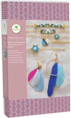 Produktbild von Schmuck Bastelset, SYCOMORE, Japanische Perlen und Federn, Ab 12 Jahren